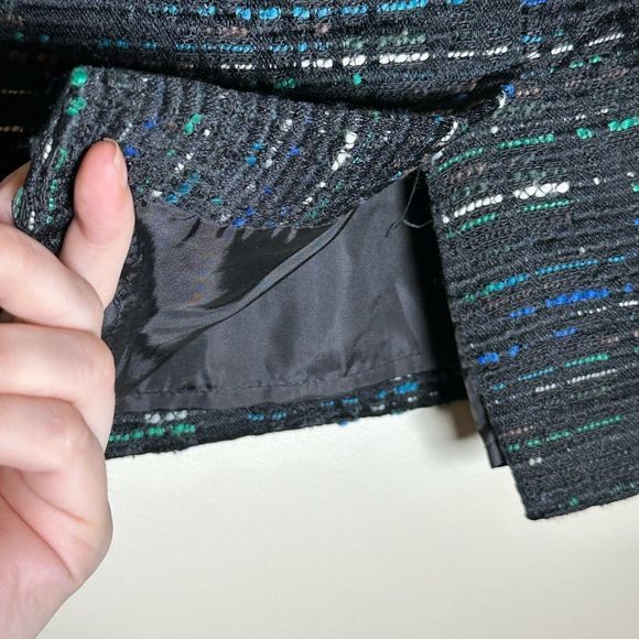 Anne Taylor Loft petite women's skirt mini size 10 back slit business casual - Picture 4 of 8